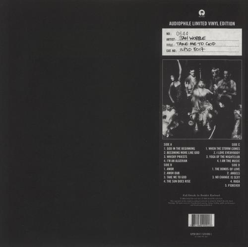 Jah Wobble Take Me To God 2-LP vinyl record set (Double LP Album) UK JAH2LTA315536