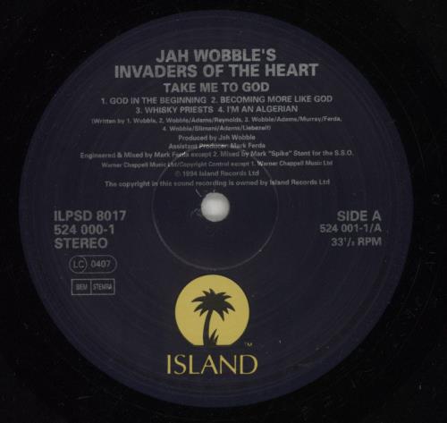 Jah Wobble Take Me To God 2-LP vinyl record set (Double LP Album) UK JAH2LTA315536