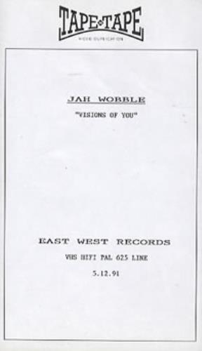 Jah Wobble Visions Of You video (VHS or PAL or NTSC) UK JAHVIVI300911