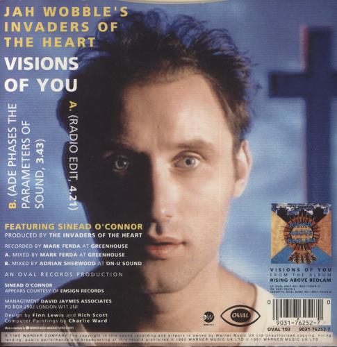 Jah Wobble Visions Of You 7" vinyl single (7 inch record / 45) UK JAH07VI711166