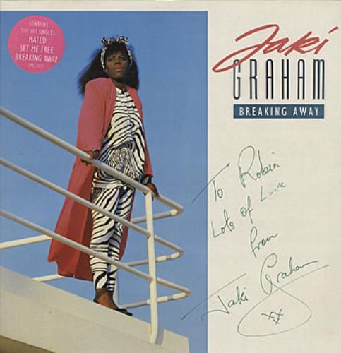 Jaki Graham Breaking Away - Autographed! vinyl LP album (LP record) UK JAKLPBR310858