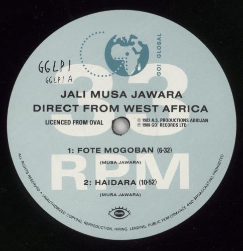 Jali Musa Jawara Direct From West Africa vinyl LP album (LP record) UK J3WLPDI660748