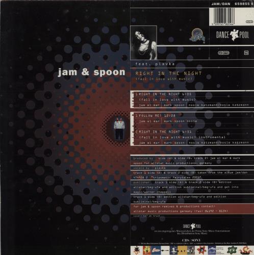Jam & Spoon Right In The Night 12" vinyl single (12 inch record / Maxi-single) Spanish J&S12RI751133