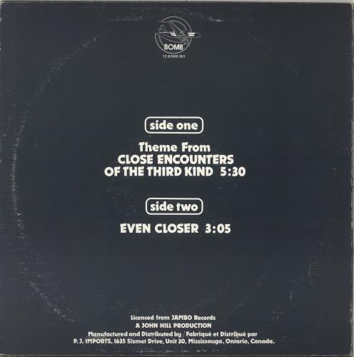 Jambo & Co. Theme From Close Encounters Of The Third Kind - Blue Vinyl 12" vinyl single (12 inch record / Maxi-single) Canadian QKR12TH698525