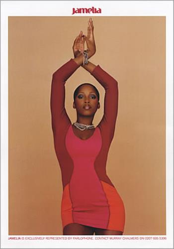 Jamelia Sexy Promo Card Flyer handbill UK JIAHBSE281002