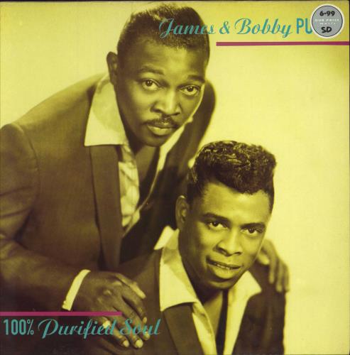 James And Bobby Purify 100% Purified Soul vinyl LP album (LP record) UK J+BLPPU784657
