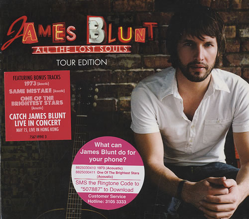 James Blunt All The Lost Souls CD album (CDLP) Hong Kong BU1CDAL435086