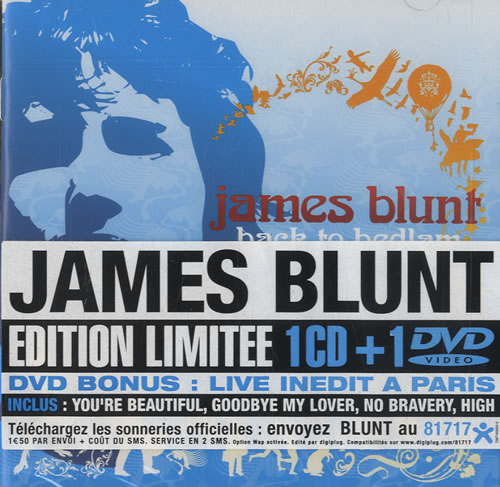 James Blunt Back To Bedlam 2-disc CD/DVD set French BU12DBA470396