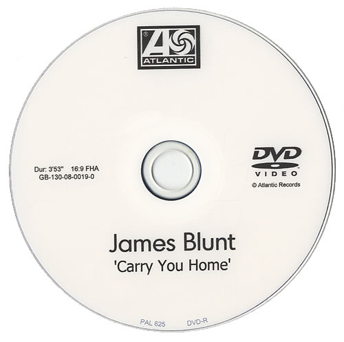 James Blunt Carry You Home promo DVD-R UK BU1DRCA435543