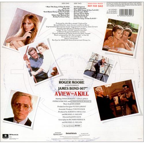 James Bond A View To A Kill vinyl LP album (LP record) UK JBDLPAV418289