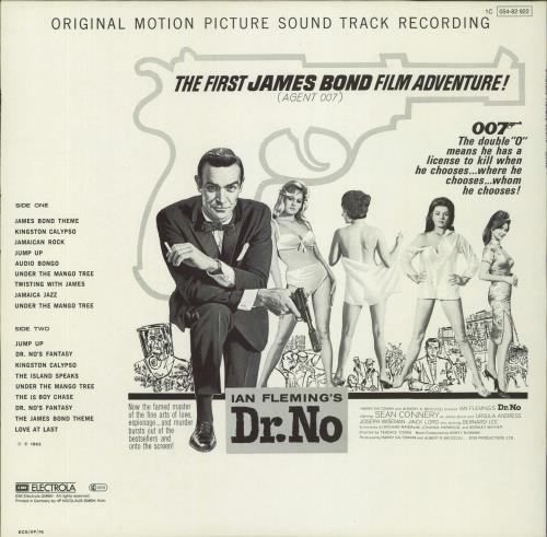James Bond Dr. No (Original Motion Picture Soundtrack) vinyl LP album (LP record) German JBDLPDR818998