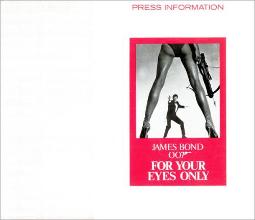 James Bond For Your Eyes Only - Complete media press pack US JBDPPFO476286