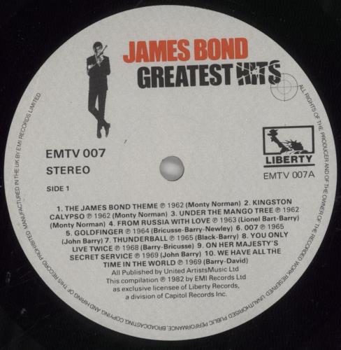 James Bond James Bond Greatest Hits - EX vinyl LP album (LP record) UK JBDLPJA857600