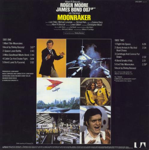 James Bond Moonraker vinyl LP album (LP record) UK JBDLPMO222019
