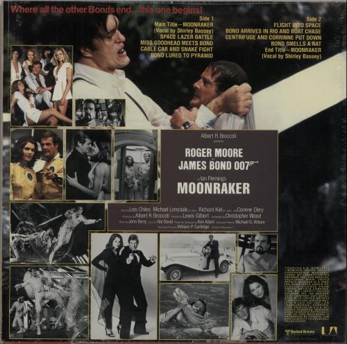 James Bond Moonraker vinyl LP album (LP record) US JBDLPMO650771