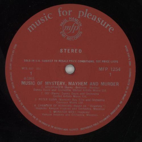 James Bond Music Of Mystery, Mayhem & Murder vinyl LP album (LP record) UK JBDLPMU252119