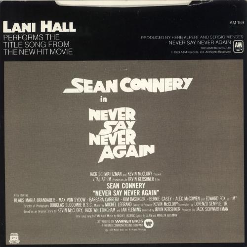 James Bond Never Say Never Again - Promo 7" vinyl single (7 inch record / 45) UK JBD07NE175034