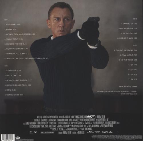 James Bond No Time To Die - Black Vinyl 2-LP vinyl record set (Double LP Album) UK JBD2LNO863197
