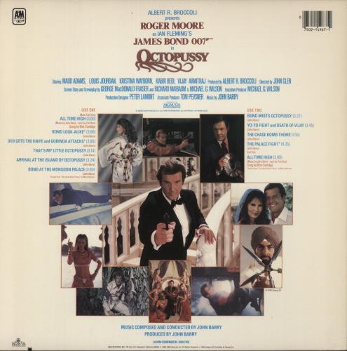 James Bond Octopussy vinyl LP album (LP record) US JBDLPOC790749