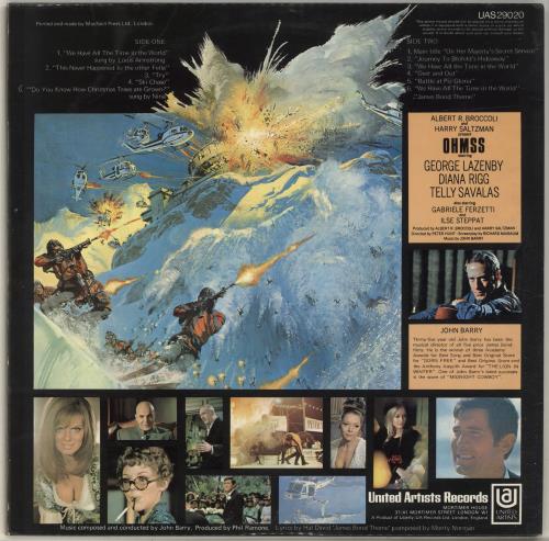 James Bond On Her Majesty's Secret Service - VG vinyl LP album (LP record) UK JBDLPON698684