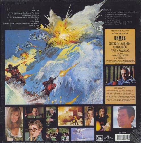 James Bond On Her Majesty's Secret Service vinyl LP album (LP record) Italian JBDLPON808493