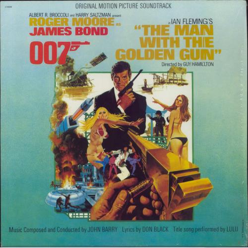 James Bond The Man With The Golden Gun - Shrink vinyl LP album (LP record) US JBDLPTH819186