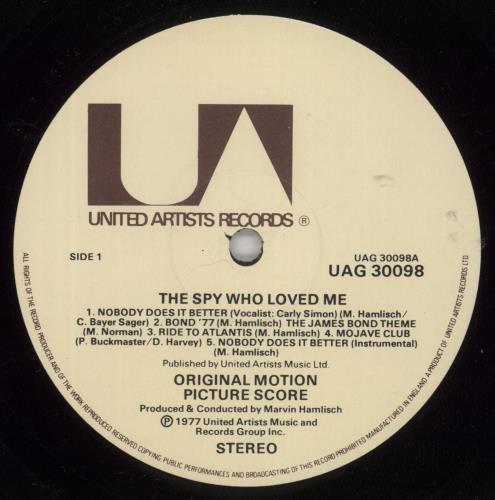 James Bond The Spy Who Loved Me vinyl LP album (LP record) UK JBDLPTH292663