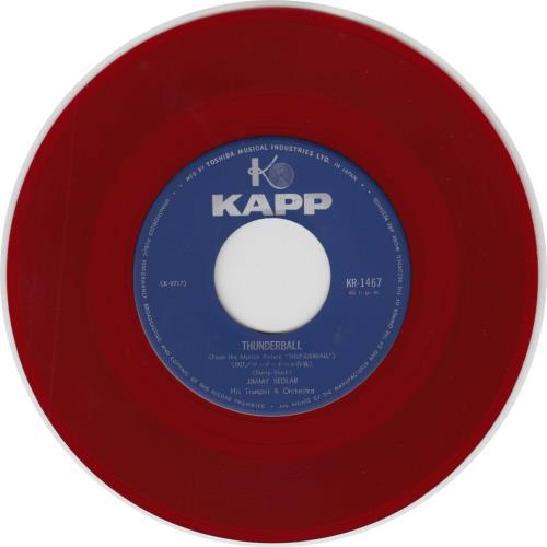 James Bond Thunderball 7" vinyl single (7 inch record / 45) Japanese JBD07TH752858