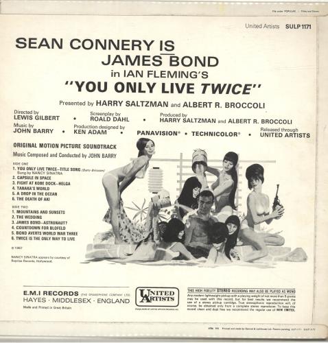 James Bond You Only Live Twice vinyl LP album (LP record) UK JBDLPYO567613