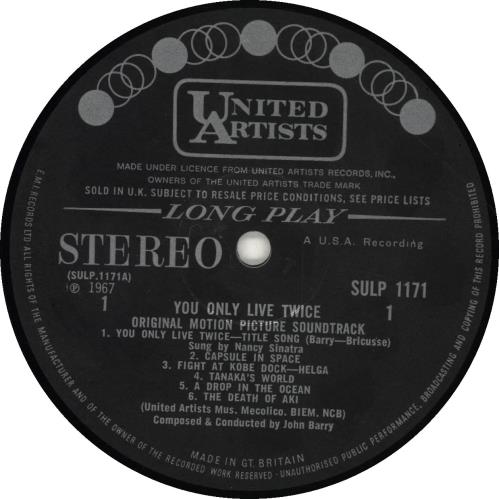 James Bond You Only Live Twice vinyl LP album (LP record) UK JBDLPYO567613