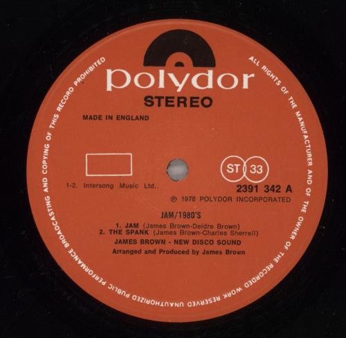 James Brown Jam  / 1980's vinyl LP album (LP record) UK JMBLPJA497387