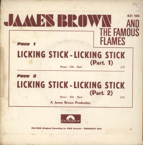 James Brown Licking Stick Licking Stick Part 1 7" vinyl single (7 inch record / 45) French JMB07LI889018