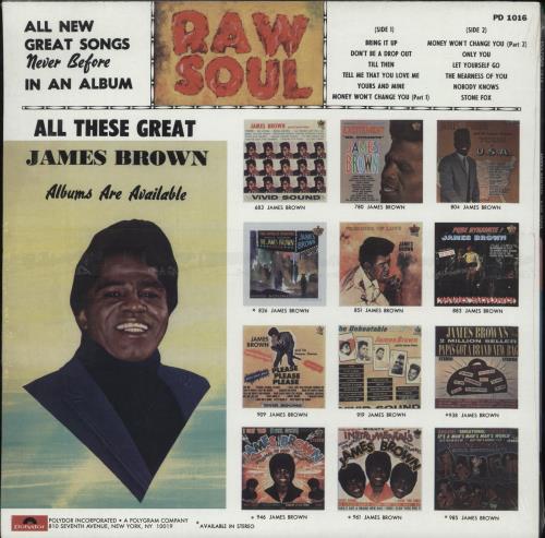 James Brown Raw Soul - Sealed vinyl LP album (LP record) US JMBLPRA866475