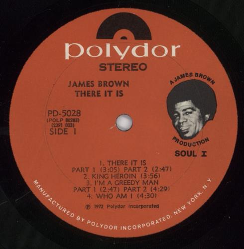 James Brown There It Is vinyl LP album (LP record) US JMBLPTH698734