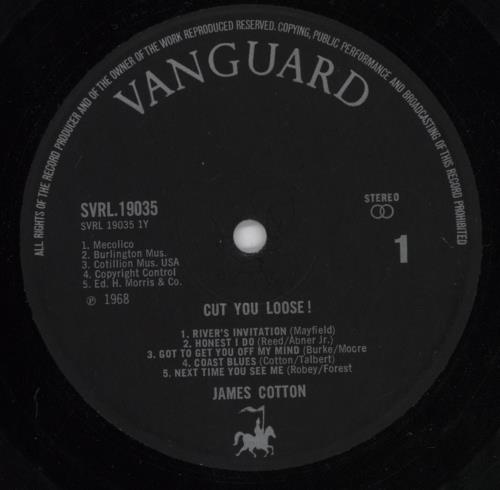 James Cotton Cut You Loose vinyl LP album (LP record) UK J2XLPCU817416