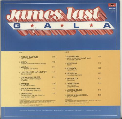 James Last Gala vinyl LP album (LP record) Dutch JLSLPGA695517