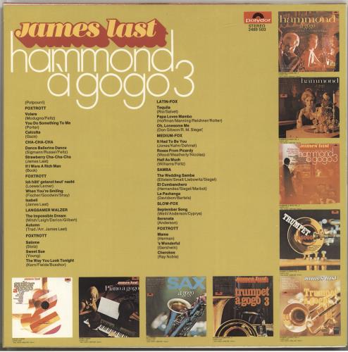 James Last Hammond A Gogo 3 vinyl LP album (LP record) Dutch JLSLPHA695308