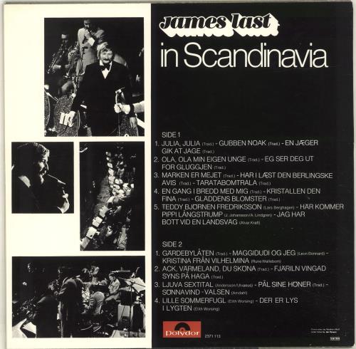 James Last In Scandinavia vinyl LP album (LP record) Danish JLSLPIN695451