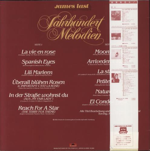 James Last Jahrhundert Melodien vinyl LP album (LP record) Japanese JLSLPJA811320