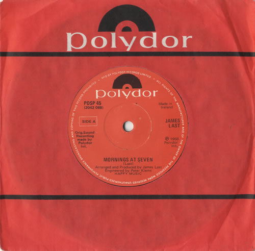 James Last Mornings At Seven 7" vinyl single (7 inch record / 45) Irish JLS07MO511665