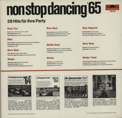 James Last Non Stop Dancing '65 vinyl LP album (LP record) German JLSLPNO596943