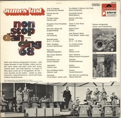 James Last Non Stop Dancing '68 vinyl LP album (LP record) German JLSLPNO694276