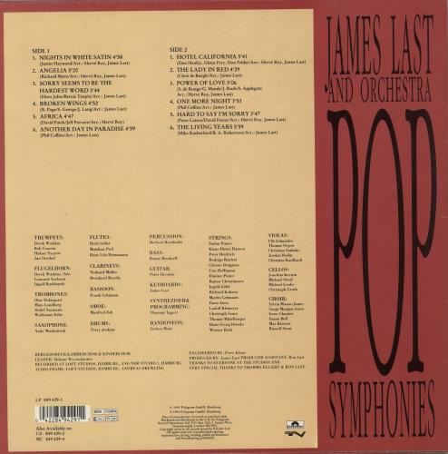 James Last Pop Symphonies vinyl LP album (LP record) UK JLSLPPO495728
