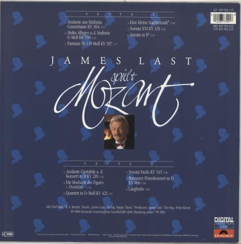 James Last Spielt Mozart vinyl LP album (LP record) German JLSLPSP695511