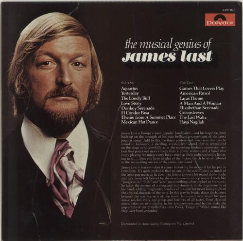 James Last The Musical Genius Of James Last vinyl LP album (LP record) Australian JLSLPTH695179