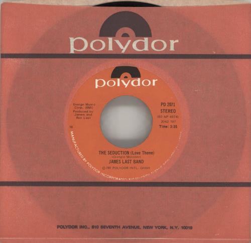 James Last The Seduction (Love Theme) 7" vinyl single (7 inch record / 45) US JLS07TH695298