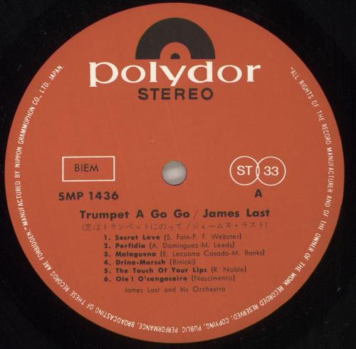 James Last Trumpet A Go Go vinyl LP album (LP record) Japanese JLSLPTR623081