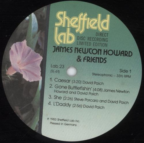 James Newton Howard James Newton Howard & Friends - Direct Disc Recording - VG vinyl LP album (LP record) US JHXLPJA880280