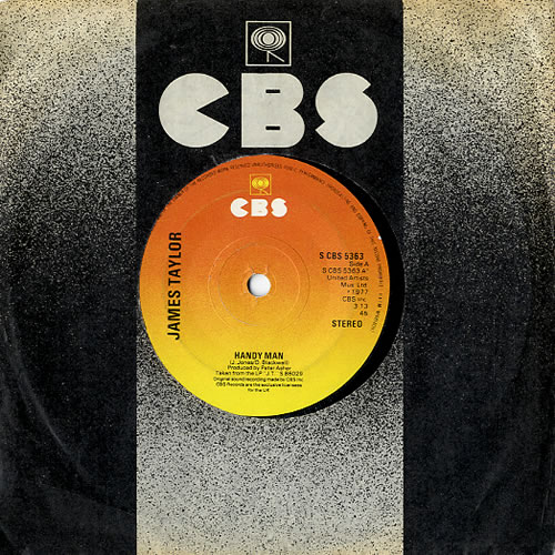 James Taylor Handy Man 7" vinyl single (7 inch record / 45) UK JTY07HA630033