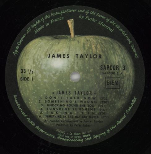 James Taylor James Taylor - Pathe Marconi vinyl LP album (LP record) French JTYLPJA865291